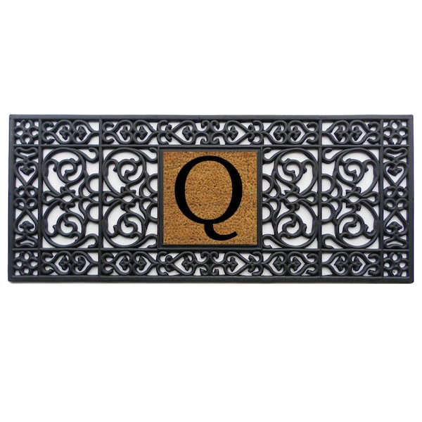 Calloway Mills Monogram Door Mat, Black, Natural, 17 in W x 41 in L 170011741Q - main